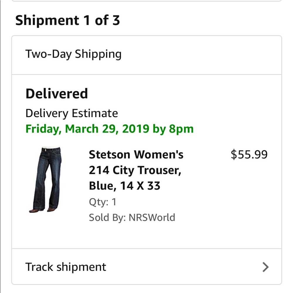 Ladies Stetson Jeans -  New from Amazon w/ tags